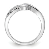 Sterling Silver Rhodium-plated & CZ Ring